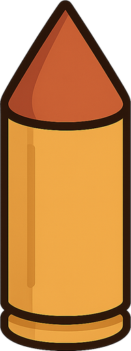 mermi. No background. Transparent background. Blank background. No shadows. 2d. In-Game asset. flat