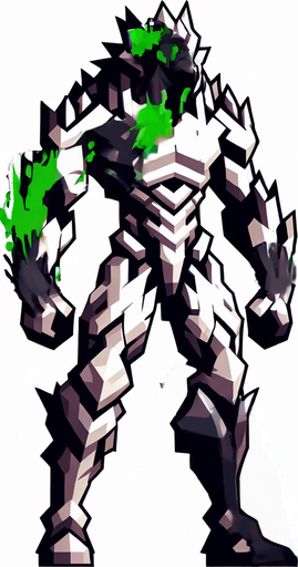 Make his body look destroyed, also make it cover with some green liquid