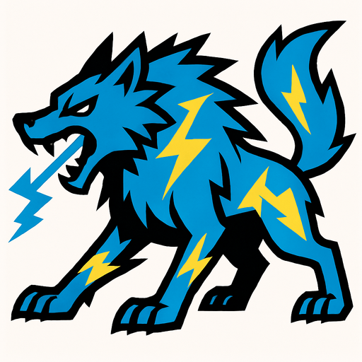 yıldırım kurdu.
In-Game asset.  2d.  High contrast.  No shadows