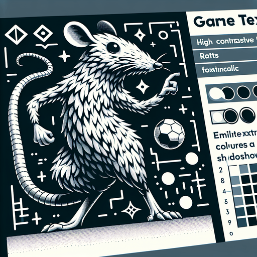 rat dance.
Single Game Texture.  In-Game asset.  2d.  Blank background.  High contrast.  No shadows