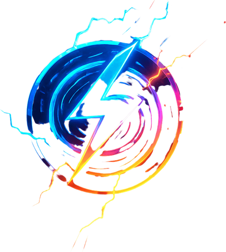 Ability icon 'Ultimate Storm' . cyberpunk. abstract. Futuer. different colors. HD colors