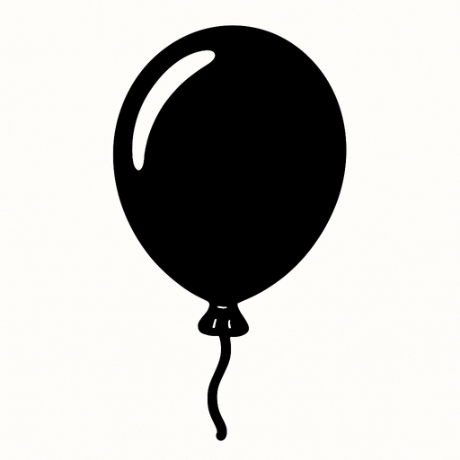 Black Balloon.
In-Game asset.  2d.  High contrast.  No shadows