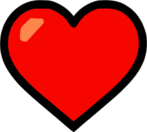 heart.
In-Game asset.  2d.  High contrast.  No shadows