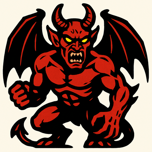 demon.
In-Game asset.  2d.  High contrast.  No shadows