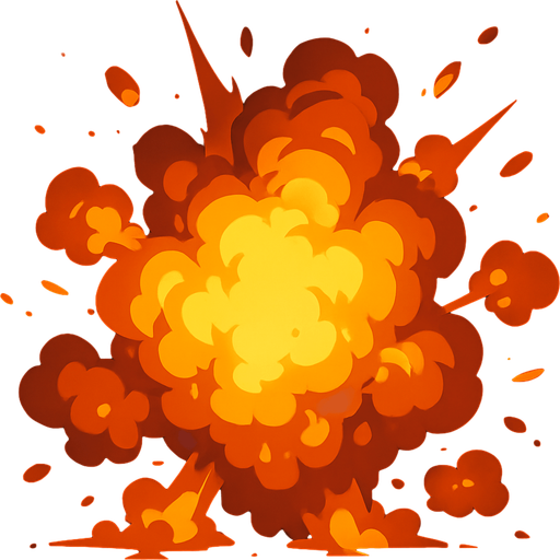 real explosion.
In-Game asset.  2d.  High contrast.  No shadows