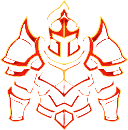 Armor grand red neon.
In-Game asset.  2d.  High contrast.  No shadows