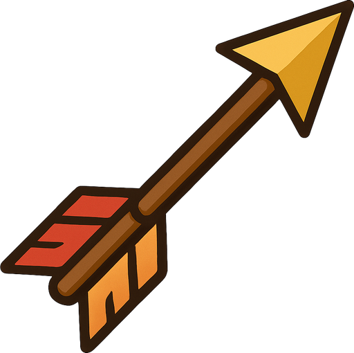 Arrow.
In-Game asset.  2d.  High contrast.  No shadows