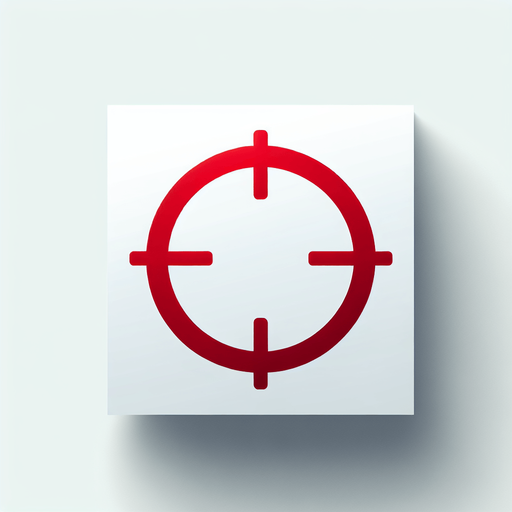 red gaming reticle. Minimal.
Single Game Texture.  In-Game asset.  2d.  Blank background.  High contrast.  No shadows