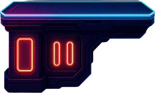 Neon cyberpunk sidescrolling 2d platformer platform futuristic high-tech glowing videogame platform