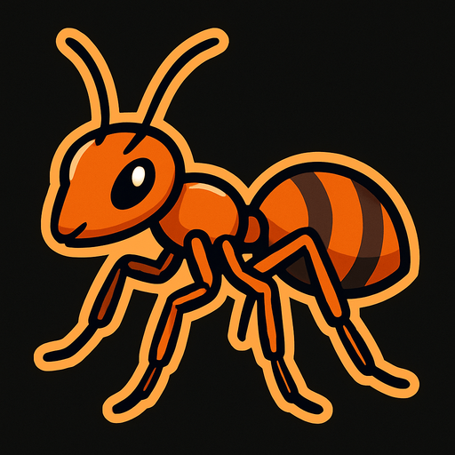 Ant.
In-Game asset.  2d.  High contrast.  No shadows