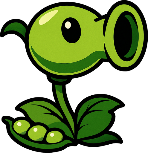 peashooterPod.
In-Game asset.  2d.  High contrast.  No shadows