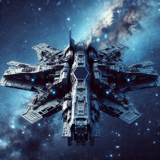 futuristic space fighter..
full front view