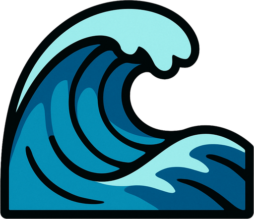 Medium wave.
In-Game asset.  2d.  High contrast.  No shadows
