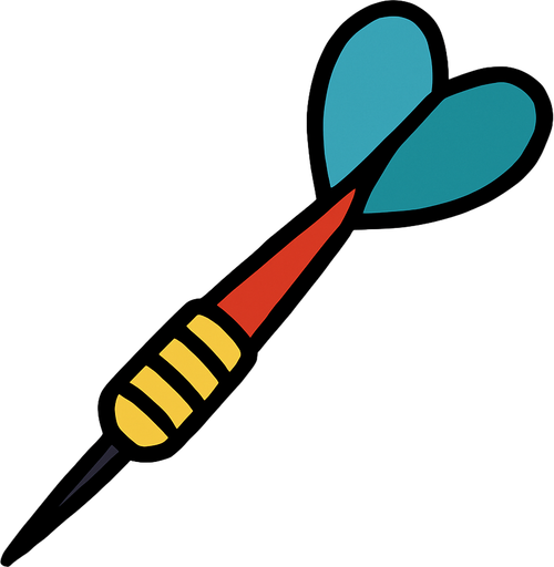 Dart.
In-Game asset.  2d.  High contrast.  No shadows