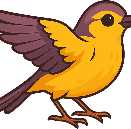 Segunda de tres imagenes que crearan sensacion de movimiento a un pajaro. Esta tendra las alas medio extendidas