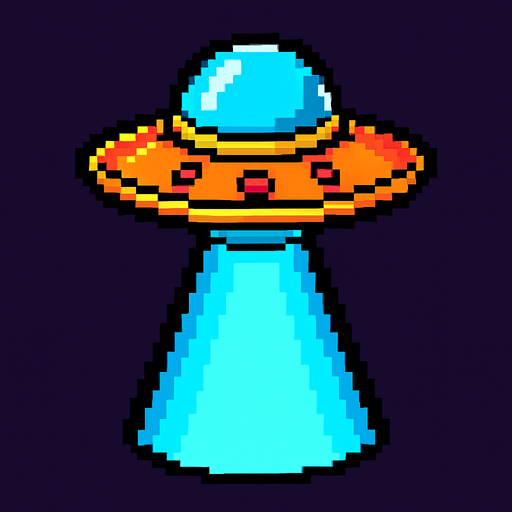 Retro tarzı 2D Uzay Gemisi Işını.
In-Game asset.  2d.  High contrast.  No shadows