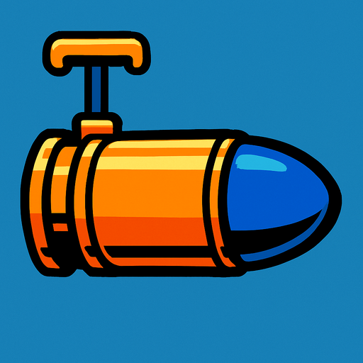 Pump bullet.
In-Game asset.  2d.  High contrast.  No shadows