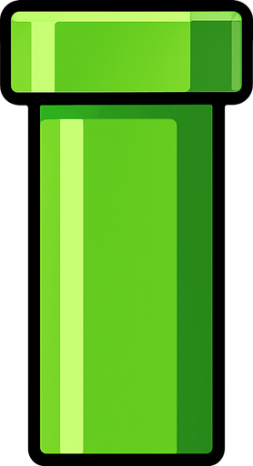 Flappy bird borusu.
In-Game asset.  2d.  High contrast.  No shadows