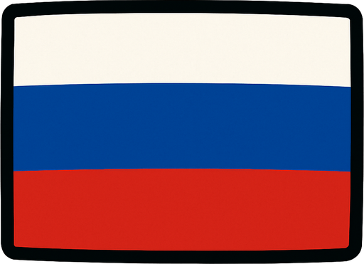 russia flag.
In-Game asset.  2d.  High contrast.  No shadows