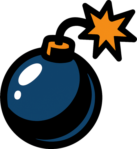 bomb.
In-Game asset.  2d.  High contrast.  No shadows