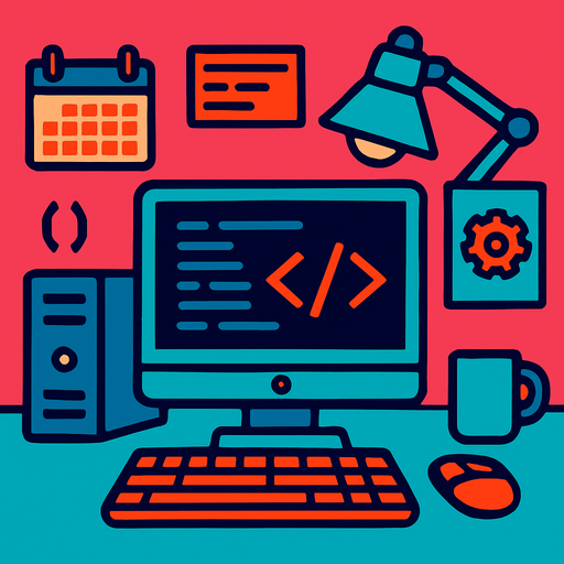 Fond d'écran salle de programmation.
In-Game asset.  2d.  High contrast.  No shadows