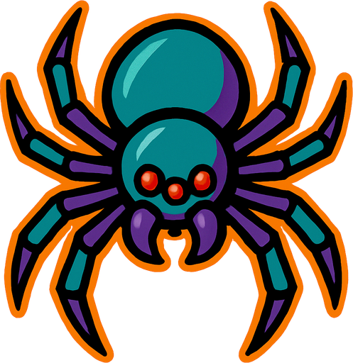 Spider.
In-Game asset.  2d.  High contrast.  No shadows