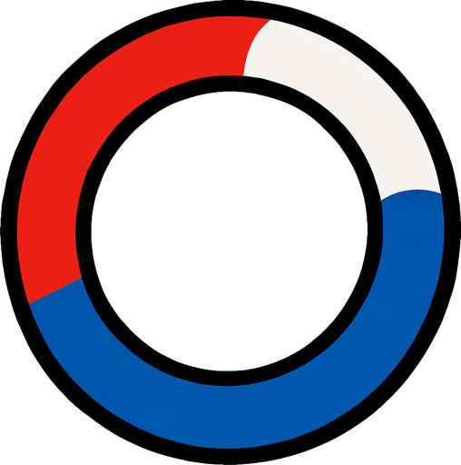 Cerceau tricolore.
In-Game asset.  2d.  High contrast.  No shadows