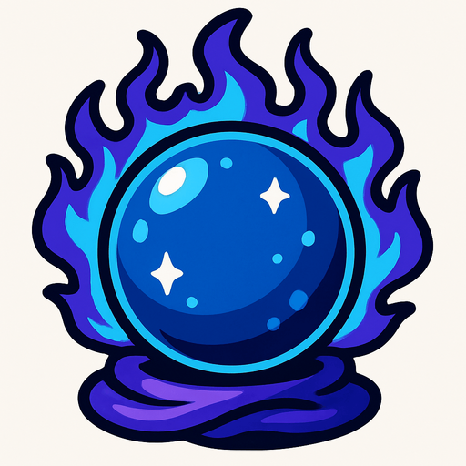 Bulle magique de mystère.
In-Game asset.  2d.  High contrast.  No shadows