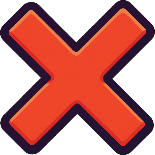 Крестик для закрытия окна.
In-Game asset.  2d.  High contrast.  No shadows