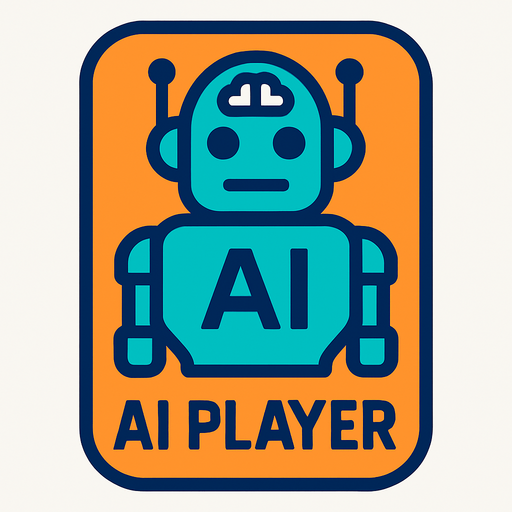 Aİ player.
In-Game asset.  2d.  High contrast.  No shadows