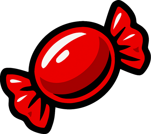 candy red.
In-Game asset.  2d.  High contrast.  No shadows