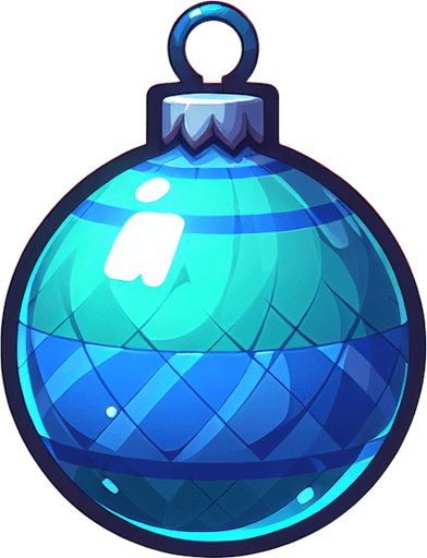 Cartoon Christmas ornament Blue
Single Game Texture. In-Game asset. 2d. Blank background. High contrast. No shadows.