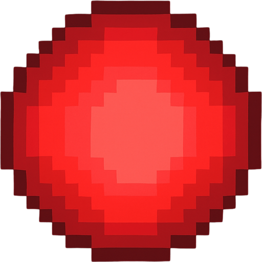 pixelart red circular enemy projectile to dodge
In-Game asset.  2d.  High contrast.  No shadows. Pixel art