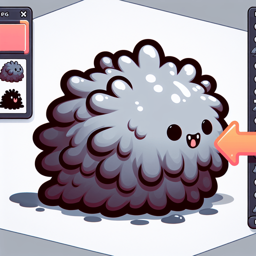 Un slime bestia peludo RPG con estilo suave y simple.
Single Game Texture.  In-Game asset.  2d.  Blank background.  High contrast.  No shadows