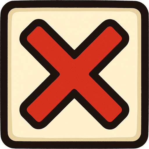 Крестик для закрытия окна.
In-Game asset.  2d.  High contrast.  No shadows