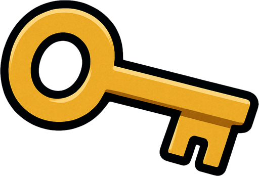 Key.
In-Game asset.  High contrast.  No shadows. 2d