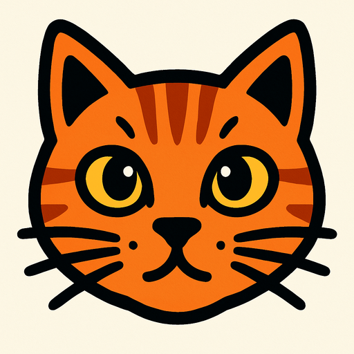 Face of a cat.
In-Game asset.  2d.  High contrast.  No shadows