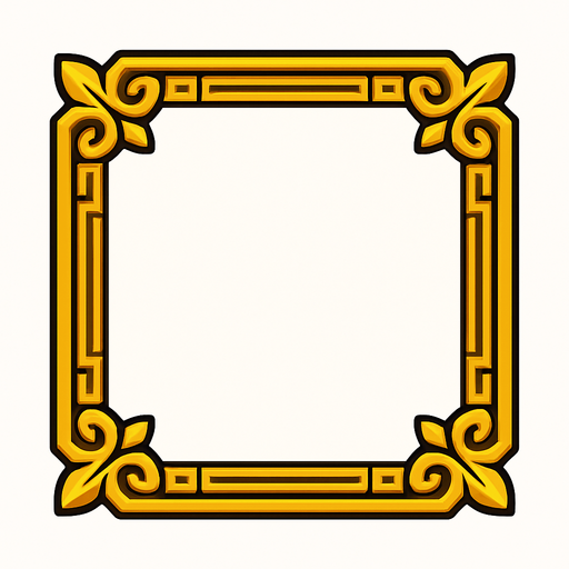 etrafı sarı işleme çerçeveli beyaz.
In-Game asset.  2d.  High contrast.  No shadows