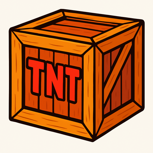 tnt box.
In-Game asset.  2d.  High contrast.  No shadows