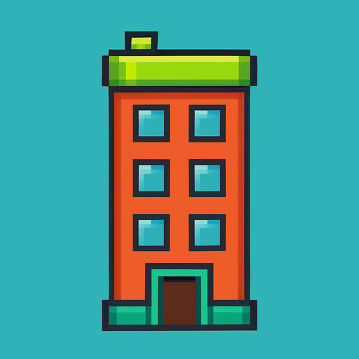 Make it flapy bird building.
In-Game asset.  2d.  No shadows