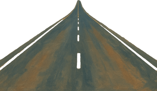 draw a horizontal desert road