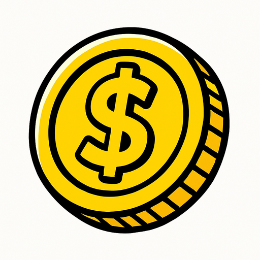 coin.
In-Game asset.  2d.  High contrast.  No shadows