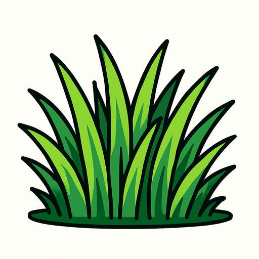 gras.
In-Game asset.  2d.  High contrast.  No shadows