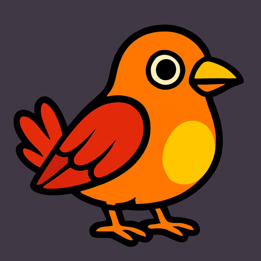Bird.
In-Game asset.  2d.  High contrast.  No shadows