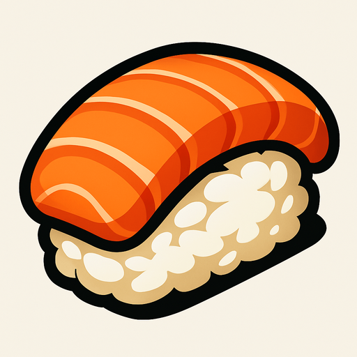 Sushi fotosu 3d.
In-Game asset.  2d.  High contrast.  No shadows