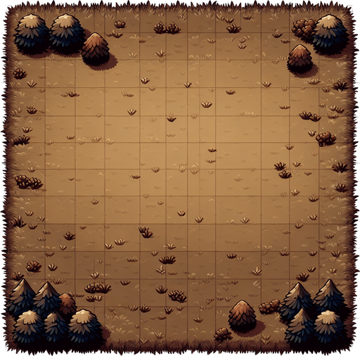 dark brown top down wide meadow.
Single Game Texture.  In-Game asset.  2d.  Blank background.  High contrast.  No shadows
