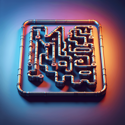 Text "Maze" written with pipe.

2020's mobile games style