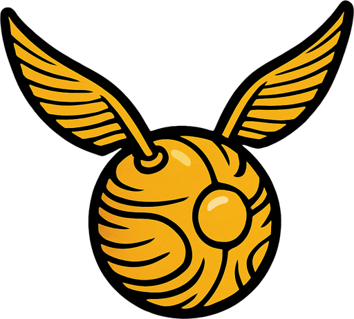 golden snitch.
In-Game asset.  2d.  High contrast.  No shadows