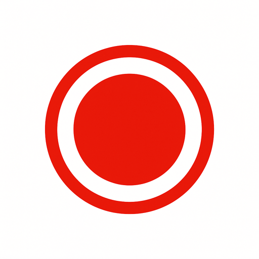 red point icon.
In-Game asset.  2d.  High contrast.  No shadows