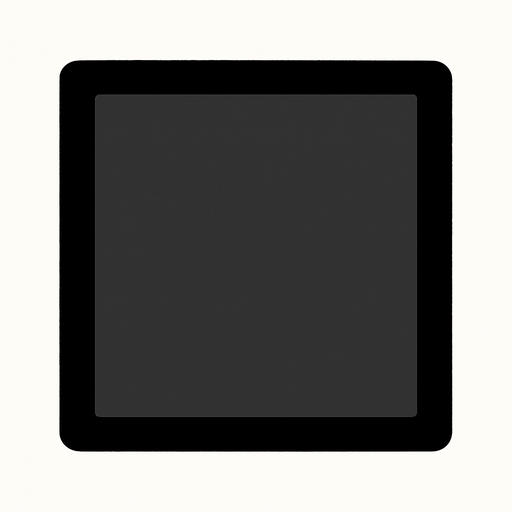 Krnarları siyah içi koyu gri bir kare.
In-Game asset.  2d.  High contrast.  No shadows